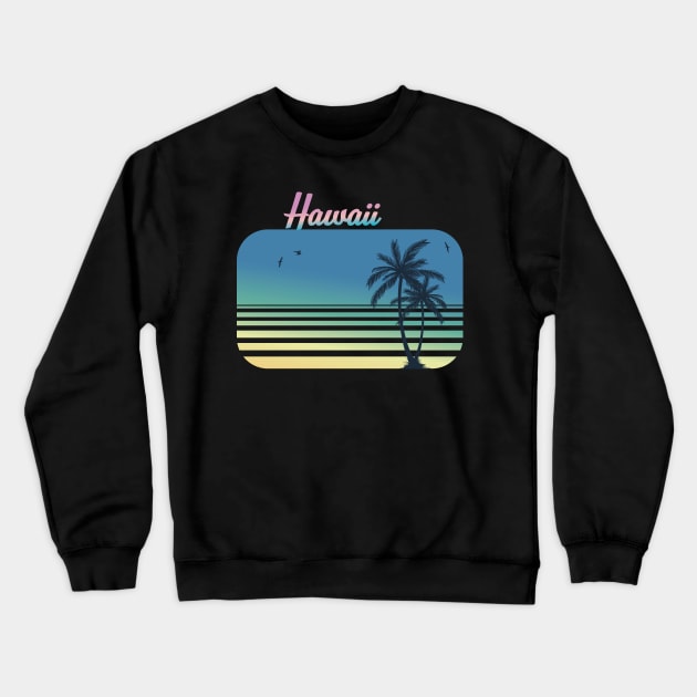 Vintage Retro Aloha Hawaiian Beach Summer Vacation Hawaii Crewneck Sweatshirt by kalponik